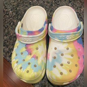 Tie dye crocs